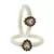 Brass And Acrylic Bangles Color-White