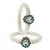 Brass And Acrylic Bangles Color-White