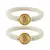 Brass And Acrylic Bangles Color-White