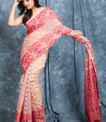 Off White Jamdani Saree With All Over Butta Work Without Blouse