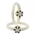 Brass And Acrylic Bangles Color-White
