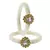 Brass And Acrylic Bangles Color-White