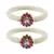 Brass And Acrylic Bangles Color-White