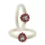 Brass And Acrylic Bangles Color-White