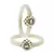 Brass And Acrylic Bangles Color-White