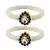 Brass And Acrylic Bangles Color-White
