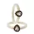Brass And Acrylic Bangles Color-White