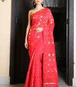 Red Jamdani design saree
