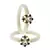 Brass And Acrylic Bangles Color-White