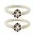 Brass And Acrylic Bangles Color-White