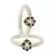 Brass And Acrylic Bangles Color-White