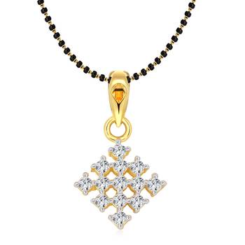 Vighnaharta Simple Trendz Gold and Rhodium Plated Mangalsutra Chain Pendant 1