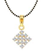 Vighnaharta Simple Trendz Gold and Rhodium Plated Mangalsutra Chain Pendant