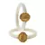 Brass And Acrylic Bangles Color-White