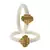 Brass And Acrylic Bangles Color-White