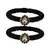 Brass And Acrylic Bangles Color-Black