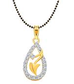 Vighnaharta Delight Arrow Gold and Rhodium Plated Mangalsutra Chain Pendant