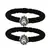 Brass And Acrylic Bangles Color-Black