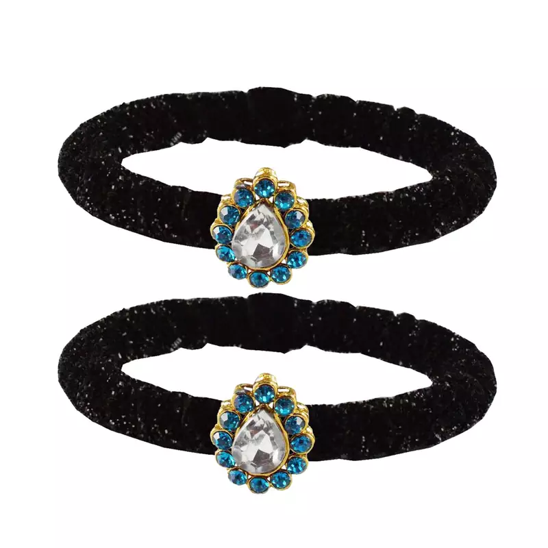 Brass And Acrylic Bangles Color-Black