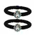 Brass And Acrylic Bangles Color-Black