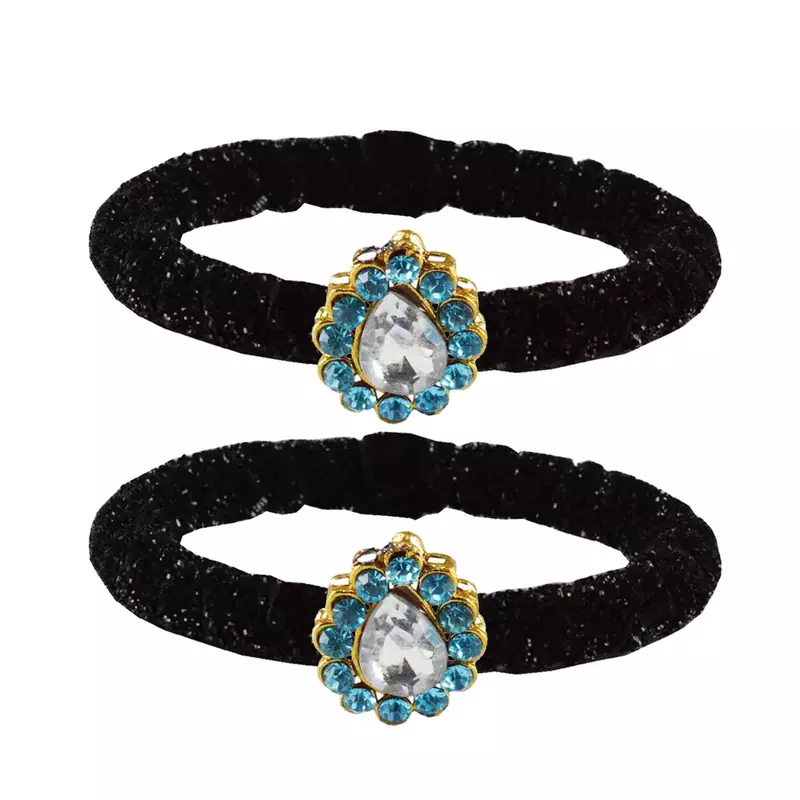 Brass And Acrylic Bangles Color-Black
