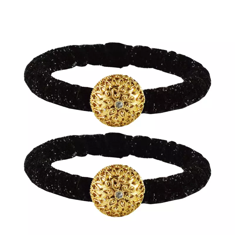 Brass And Acrylic Bangles Color-Black