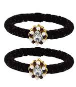 Brass And Acrylic Bangles Color-Black
