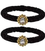 Brass And Acrylic Bangles Color-Black