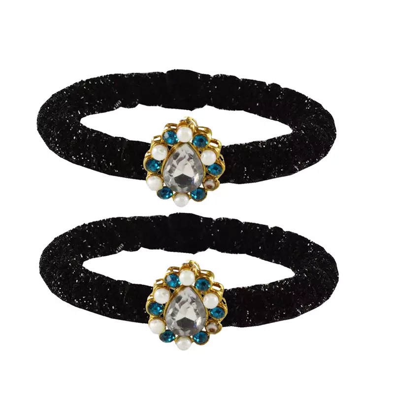 Brass And Acrylic Bangles Color-Black