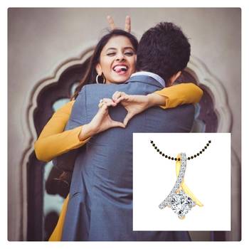 Vighnaharta Fashion Solitaire CZ Gold and Rhodium Plated Mangalsutra Chain Pendant- VFJ1162MSPG 2