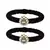 Brass And Acrylic Bangles Color-Black
