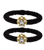 Brass And Acrylic Bangles Color-Black