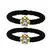 Brass And Acrylic Bangles Color-Black