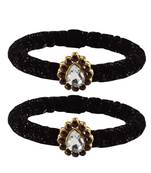 Brass And Acrylic Bangles Color-Black