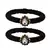 Brass And Acrylic Bangles Color-Black