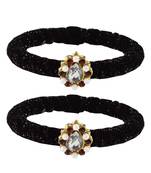 Brass And Acrylic Bangles Color-Black