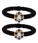 Brass And Acrylic Bangles Color-Black