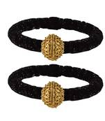 Brass And Acrylic Bangles Color-Black