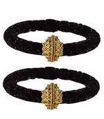 Brass And Acrylic Bangles Color-Black