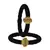 Brass And Acrylic Bangles Color-Black