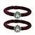 Brass And Acrylic Bangles Color-Maroon