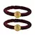 Brass And Acrylic Bangles Color-Maroon