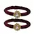 Brass And Acrylic Bangles Color-Maroon