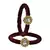 Brass And Acrylic Bangles Color-Maroon