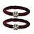 Brass And Acrylic Bangles Color-Maroon