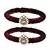 Brass And Acrylic Bangles Color-Maroon