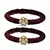 Brass And Acrylic Bangles Color-Maroon