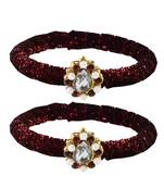Brass And Acrylic Bangles Color-Maroon