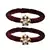 Brass And Acrylic Bangles Color-Maroon