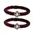 Brass And Acrylic Bangles Color-Maroon
